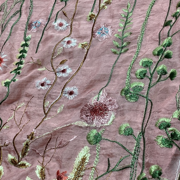 Kaktus Floral Embroidered Sheer Blouse in Pink flaw - Picture 11 of 13